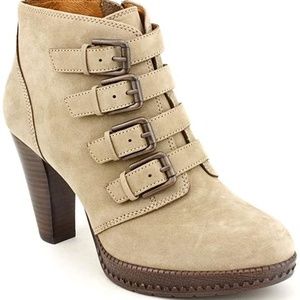 Sofft Antica Buckle Suede Booties